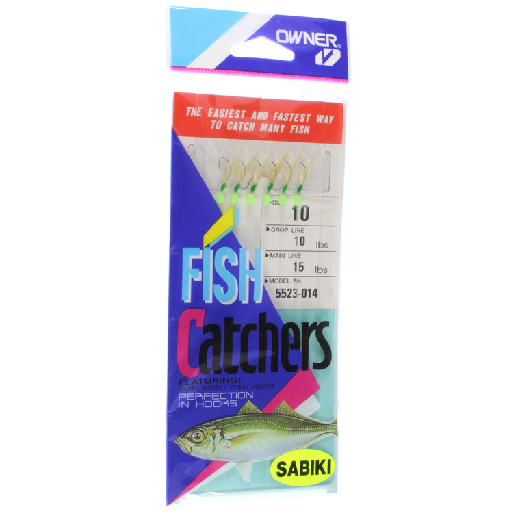 Owner Sabiki - Size 10 Slver Rnbw Skin 6pk