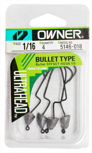 Owner Ultra Head Bullet - 1/8oz 4pk