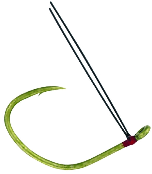 Owner Wacky Worm Weedless - #4 Camo Green 4pk