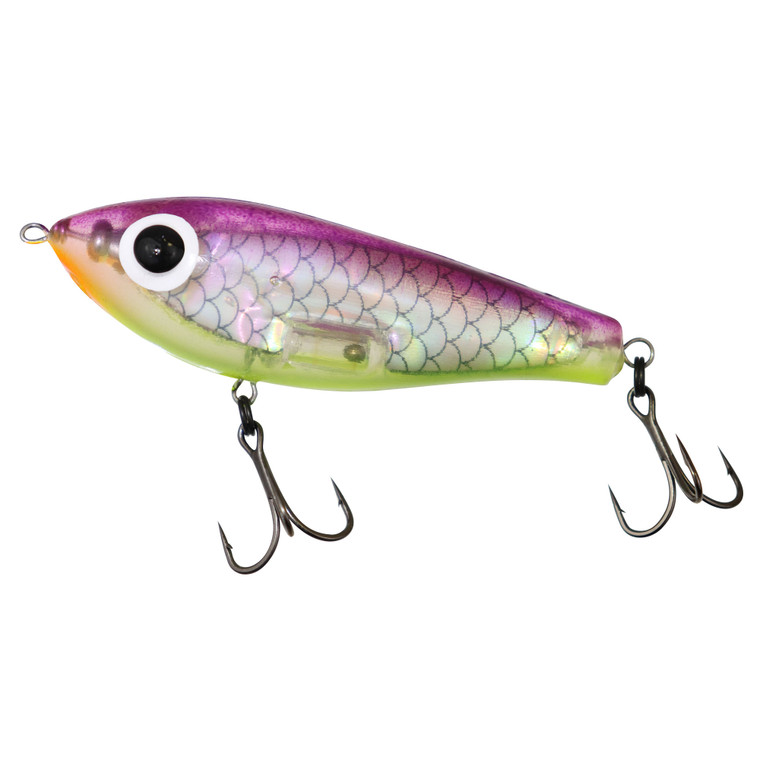 Paul Brown - MirrOLure SW PB Fat Boy Pro - 7/8oz 3.5'' Purple/Chart Bel