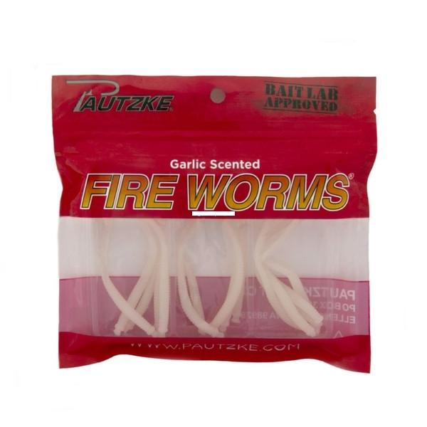 Pautzke Fire Worms - 2.7'' Glow 15pk