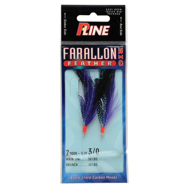 P-Line Farallon Feather - 3/0 Purple/Black 1pk