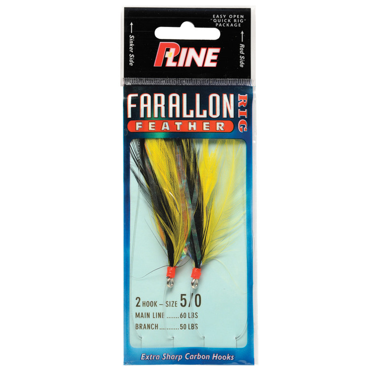 P-Line Farallon Feather - 3/0 Yellow/Black 1pk