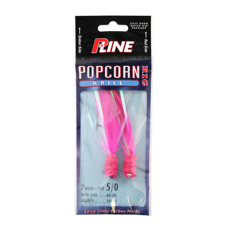 P-Line PpcnKrill BtmFish Rig - 5/0 PnkHd/Pnk&Wht Fth;Mylar