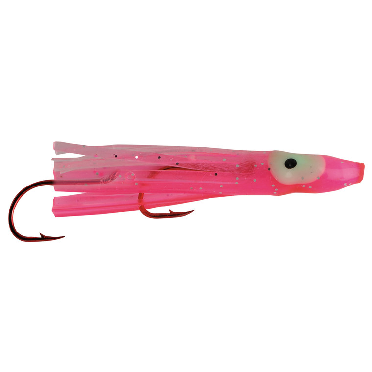 P-Line Reaction Squid - UV - 8 lb Fluor 2.5'' Pink/Clr