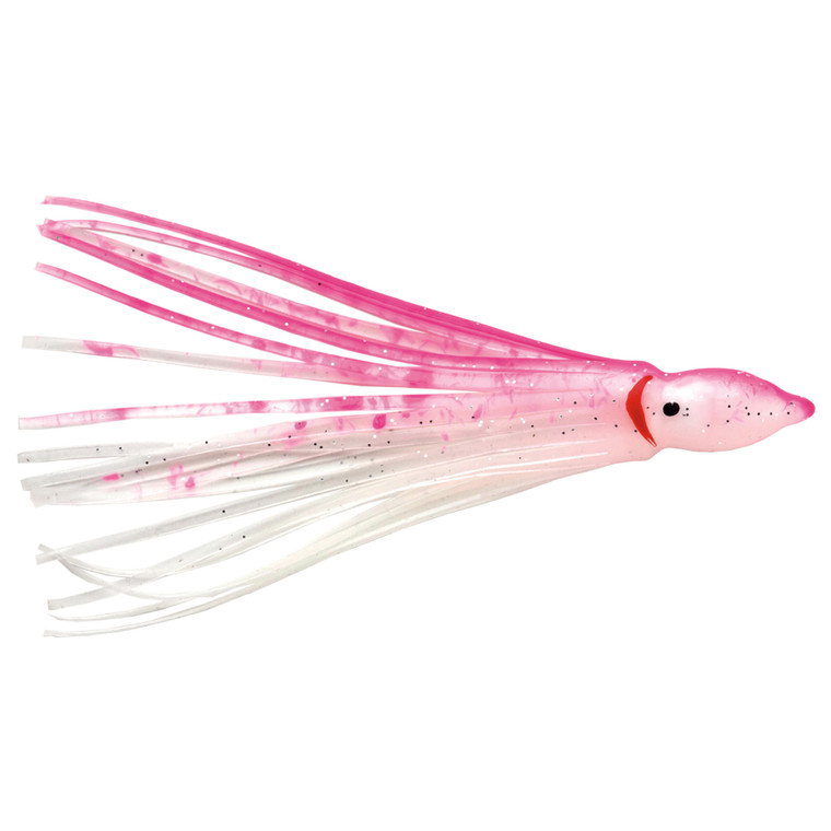 P-Line Sunrise Squid - 4.5'' Clr Glow Pnk Sptbk 5pk