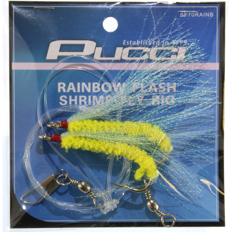 Pucci Shrimp Fly Rig - 7/0 Rnbw 1SwvlRig 1Snap Rig