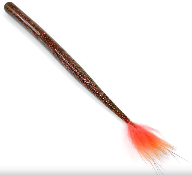 Rabid Shaker Worm - 6'' Green Pumpkin Orange 6pk