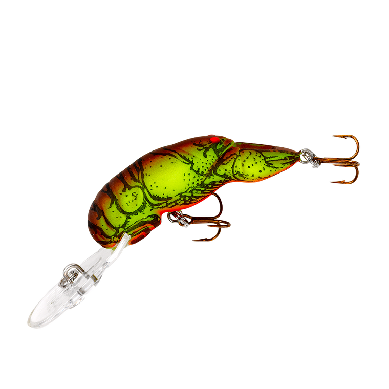 Rebel Deep Teeny Wee Craw - 1.5'' Chartreuse/Brown
