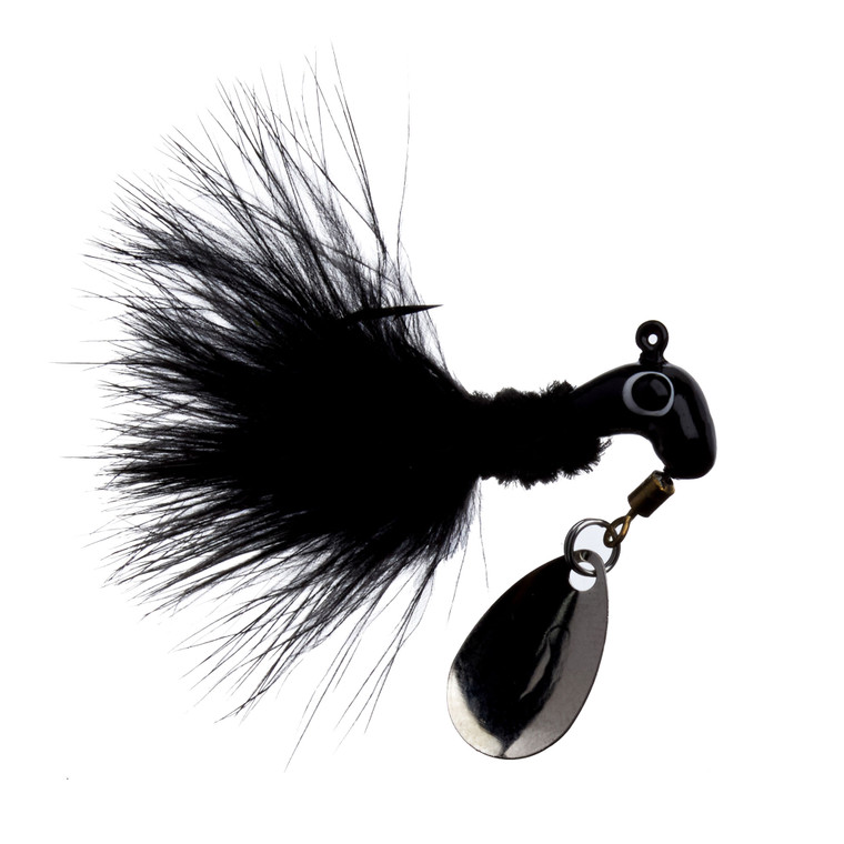 Road Runner Marabou - 1/8oz #1 Black/Black 12pc