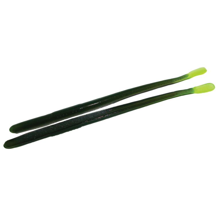 Roboworm Straight Tail Worm - 6'' Mean Green 10pk