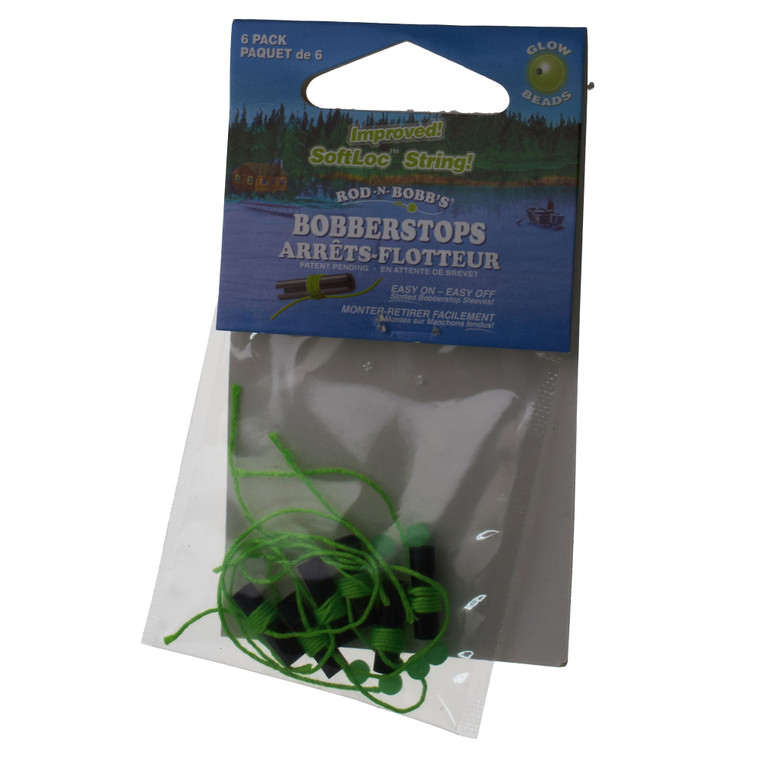 Rod-N-Bobb's - Bobber Stop - 1'' Chartreuse 6pc