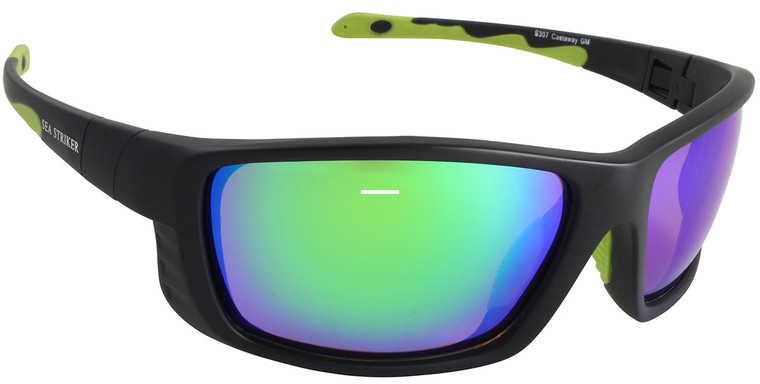 Sea Striker Sunglasses - Castaway Blk;Grn Mirror