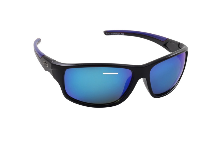 Sea Striker Sunglasses - Gulfstream Shny Blk;Blu Mirr