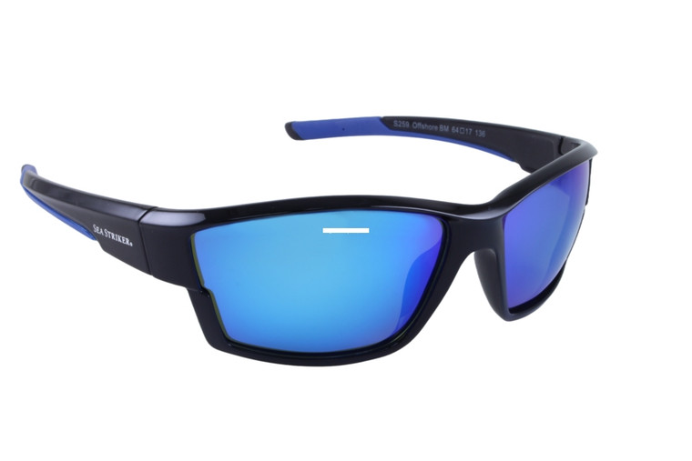 Sea Striker Sunglasses - Offshore Shiny Blk;Blu Mirr