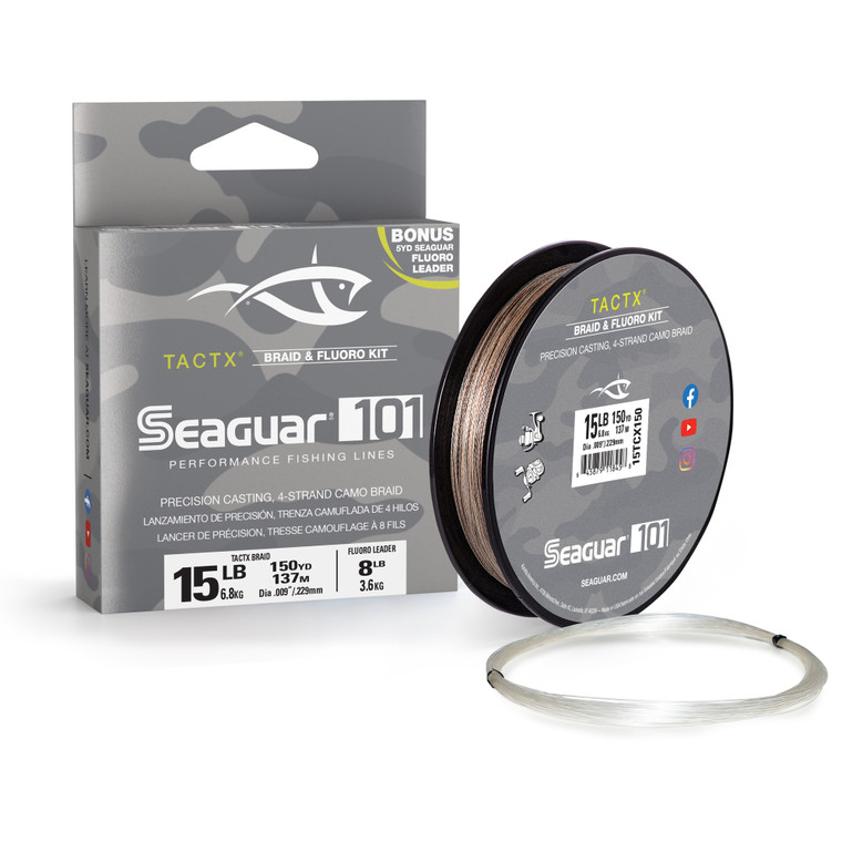 Seaguar 101 TactX Braid - 15 lb FluoroLeader 150 yd