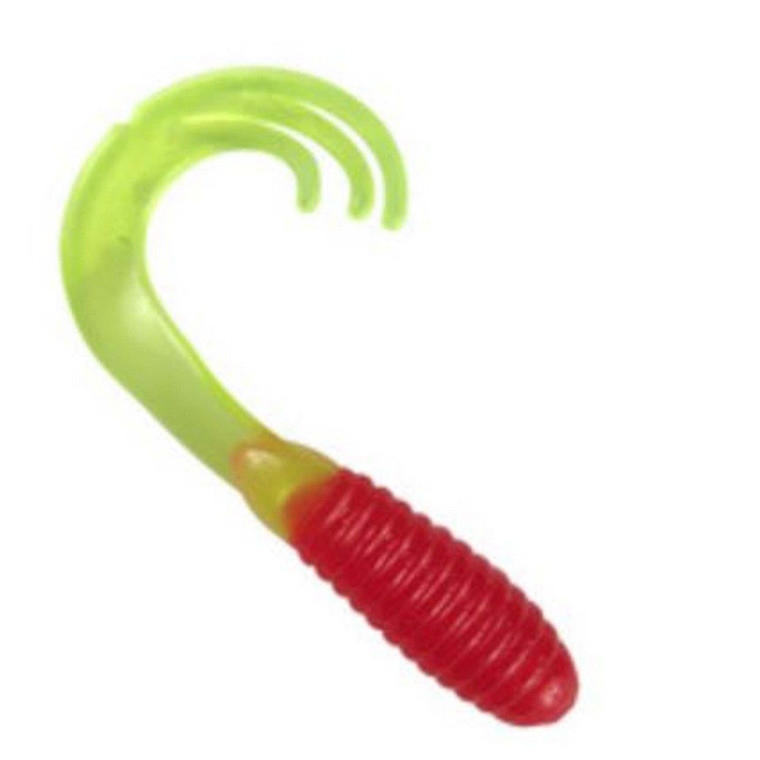 Southern Pro Triple Tip Grub - 2'' Red/Chartreuse 10pk