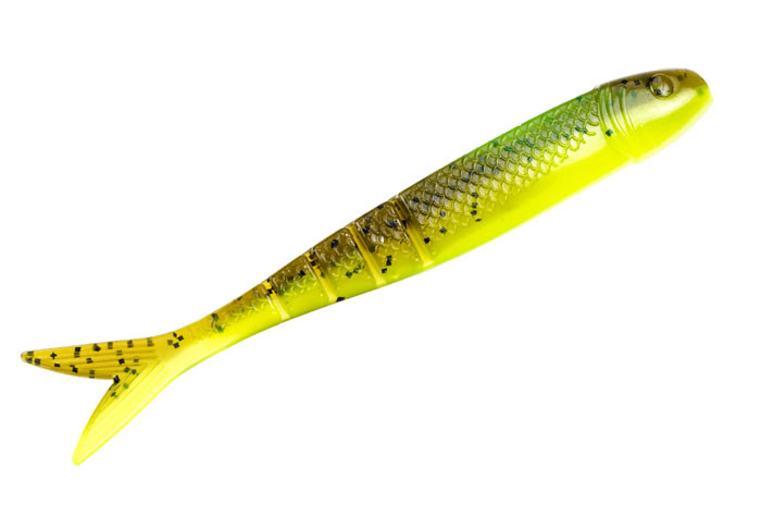 Strike King Blade Minnow 4.5 - Green Pumpkin Chart Belly 8p