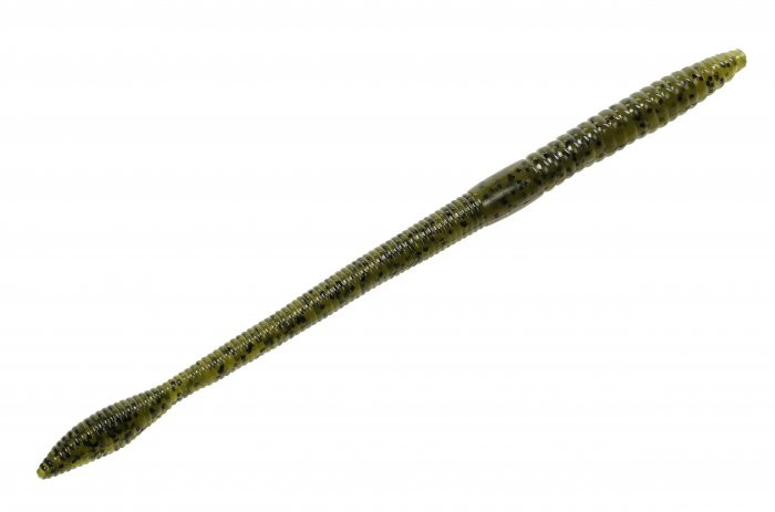 Strike King Finesse Worm 7'' - Green Pumpkin 10pk