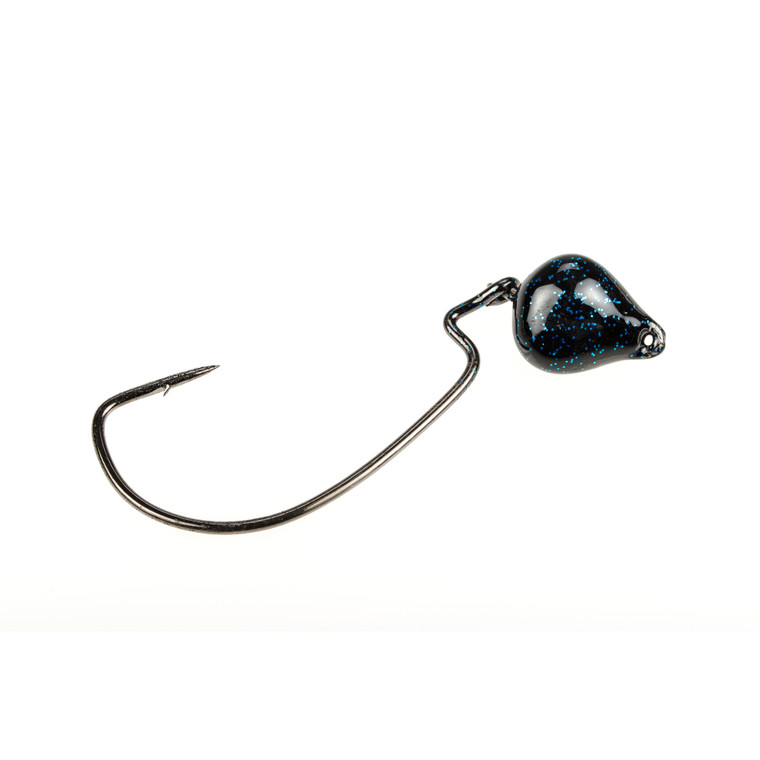 Strike King Jointed Head - 3/8oz Black Blue 2pk