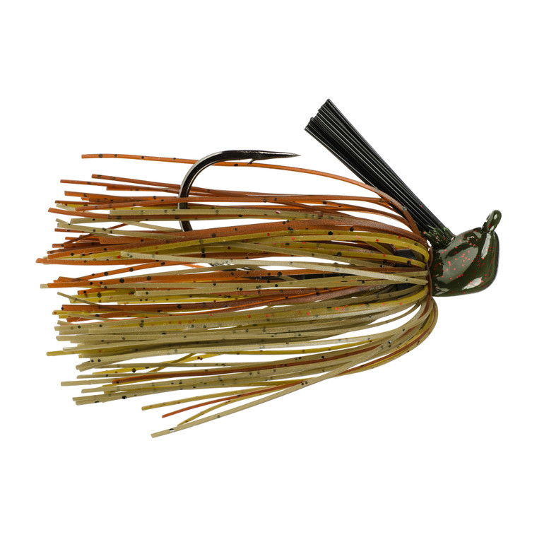 Strike King TG Skipping Jig - 1/2oz Green Pumpkin Craw