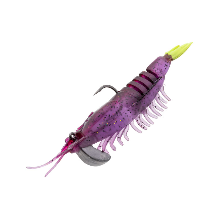 Strike King Tidal Shrimp - 4.25'' Purple Firetiger 2pk