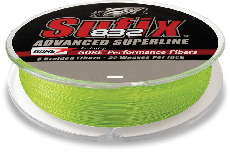 Sufix 832 Braid - 150 yd Neon Lime 65 lb