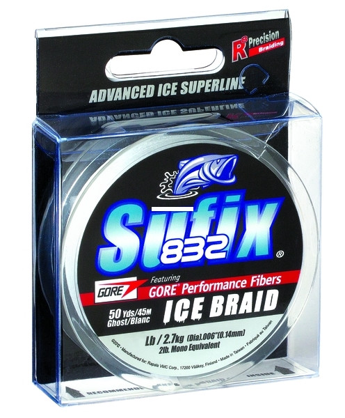 Sufix 832 Ice Braid - 50 yd Ghost 10 lb