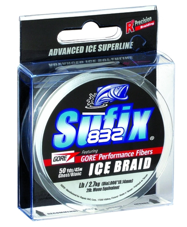 Sufix 832 Ice Braid - 50 yd Ghost 8 lb