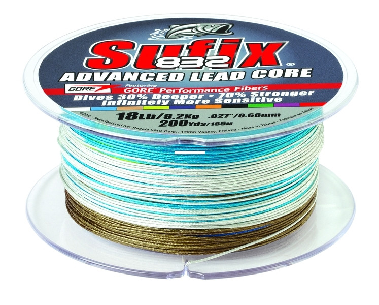 Sufix 832 Lead Core - 200 yd Mtr MultiClrd 18 lb