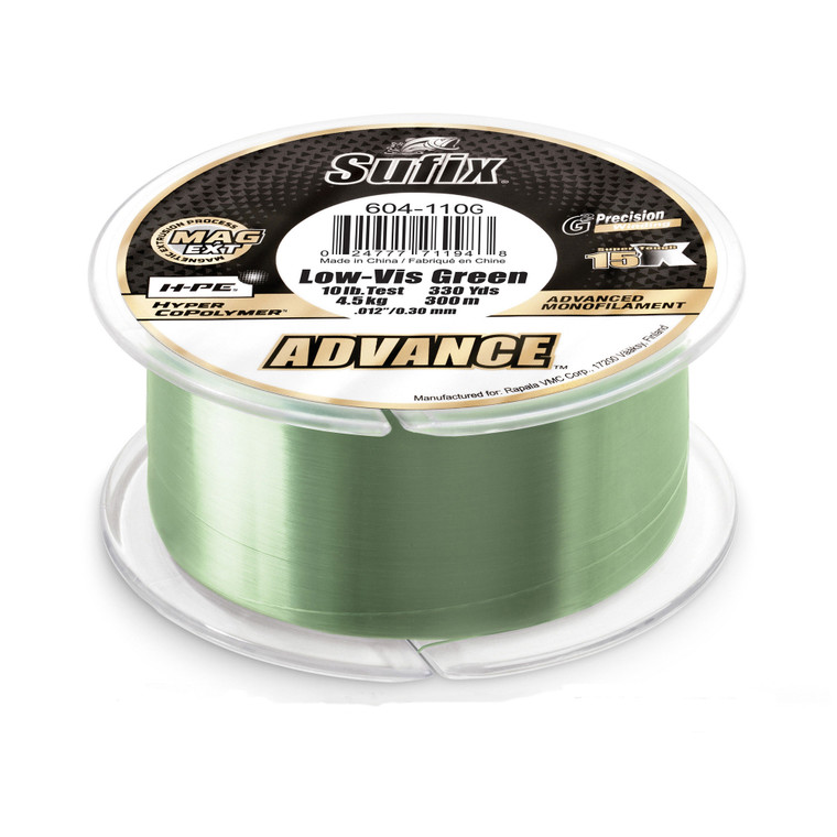 Sufix Advance Monofilament - 330 yd Low-Vis Green 10 lb
