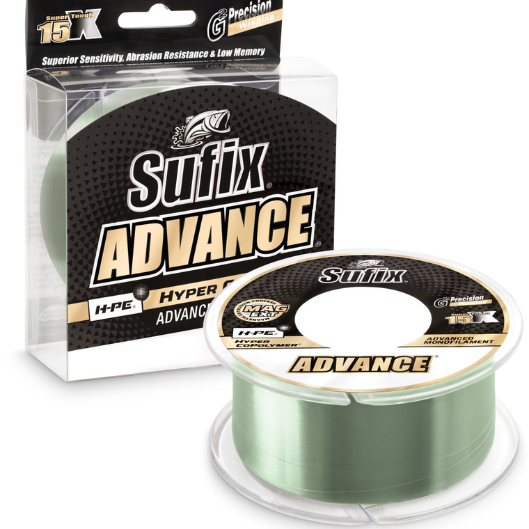Sufix Advance Monofilament - 330 yd Low-Vis Green 20 lb