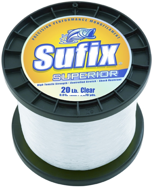 Sufix Superior 1 lb Spool - 2670 yd Clear 20 lb