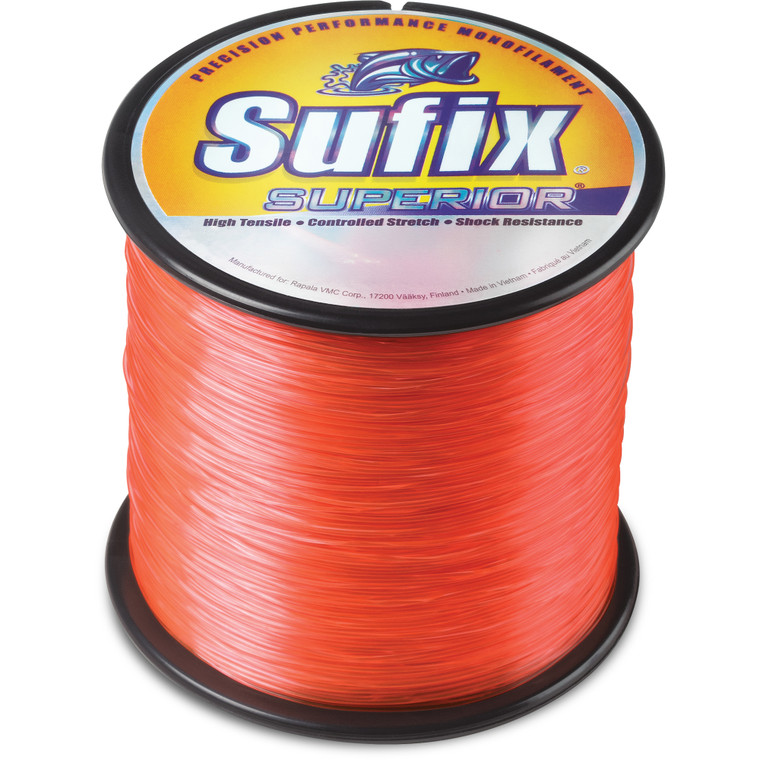 Sufix Superior 1/4 lb Spool - 275 yd Neon Fire 50 lb
