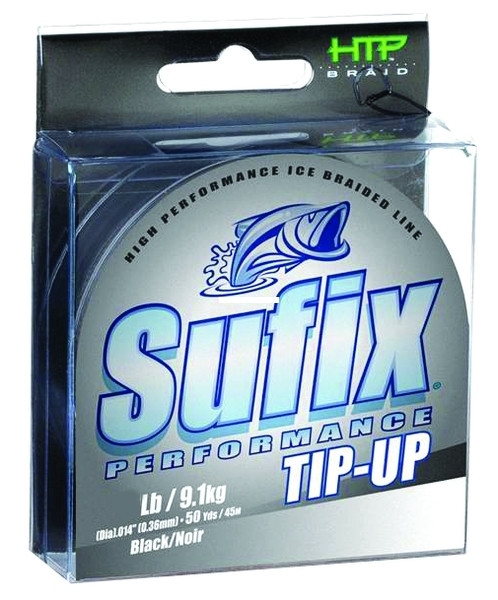 Sufix Tip Up Ice Braid - 50 yd Black 15 lb