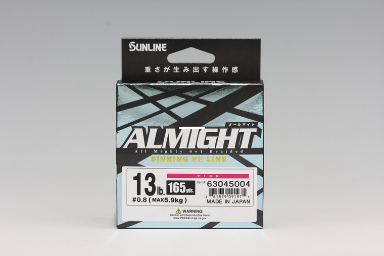 Sunline Almight Braid - 165 yd Pink 13 lb