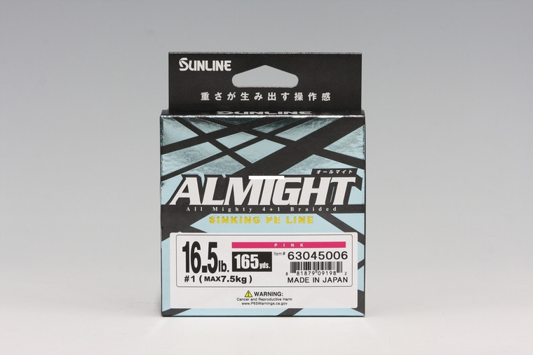 Sunline Almight Braid - 165 yd Pink 16 lb
