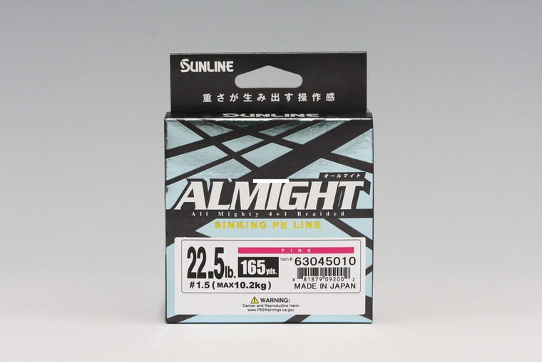 Sunline Almight Braid - 165 yd Pink 22 lb