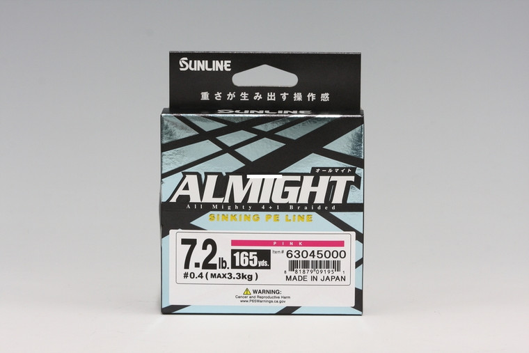 Sunline Almight Braid - 165 yd Pink 7 lb