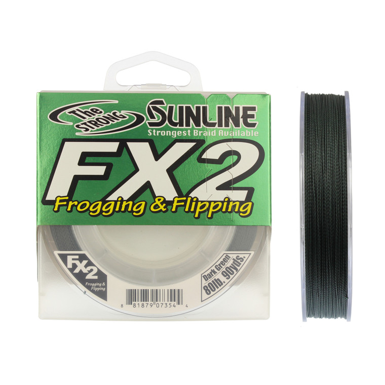 Sunline FX2 Braid - 80 lb - Dark Green - 90 yd