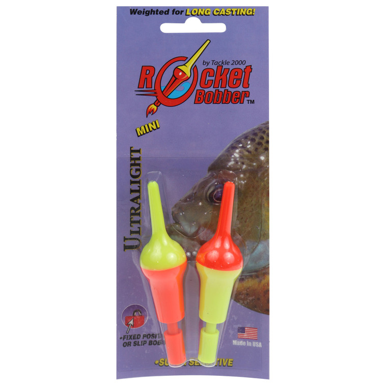 Tackle2000 RktBbr Mini - Cigar 3.75'' Yellow Org 2pk - 4-RBM2-02B