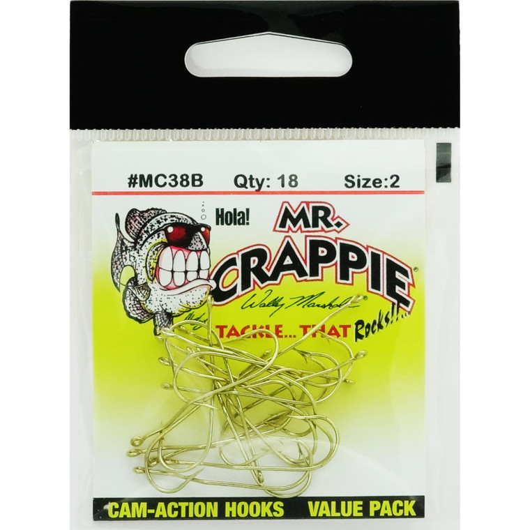 Team Crappie Cam-Action - Size 2 Gold 18pk