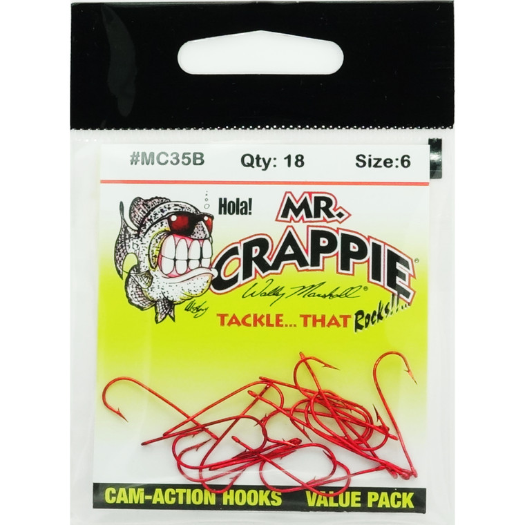 Team Crappie Cam-Action - Size 6 Red 18pk