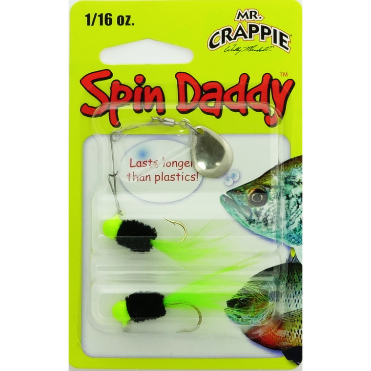 Team Crappie Spin Daddy - 1/16oz Chart/Black/Chart