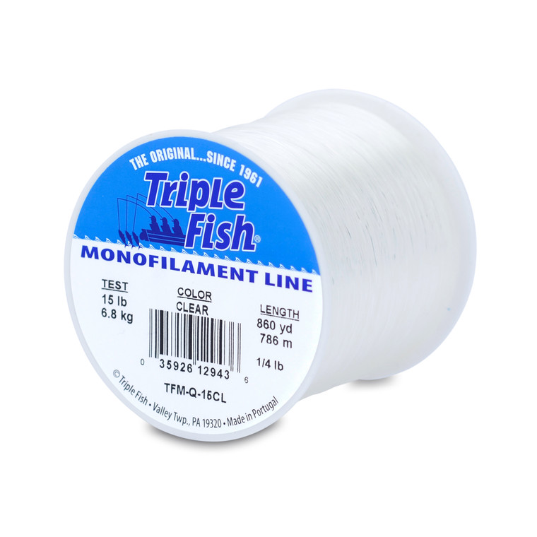 Triple Fish Mono Line - 860yd Clear 15lb Test