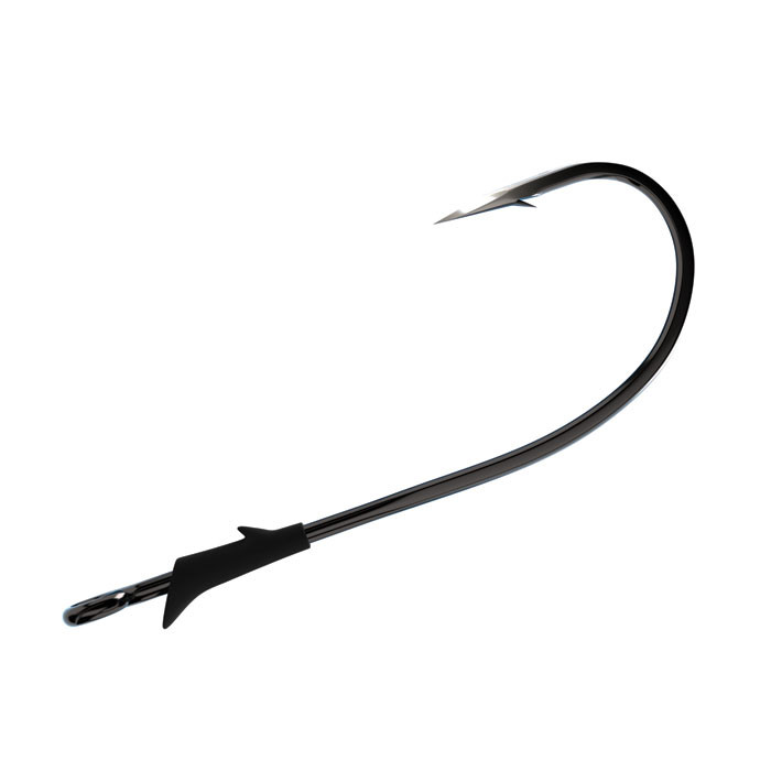 Eagle Claw - TroKar LW Finesse Worm - 2/0 Black Chrome 6pk