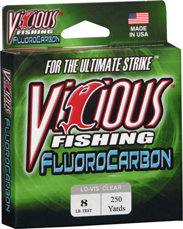 Vicious 100% Fluorocarbon - 250 yd Clear 6 lb
