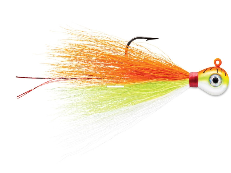 VMC Bucktail Jig - 1/16oz Orange Fire UV 2pk