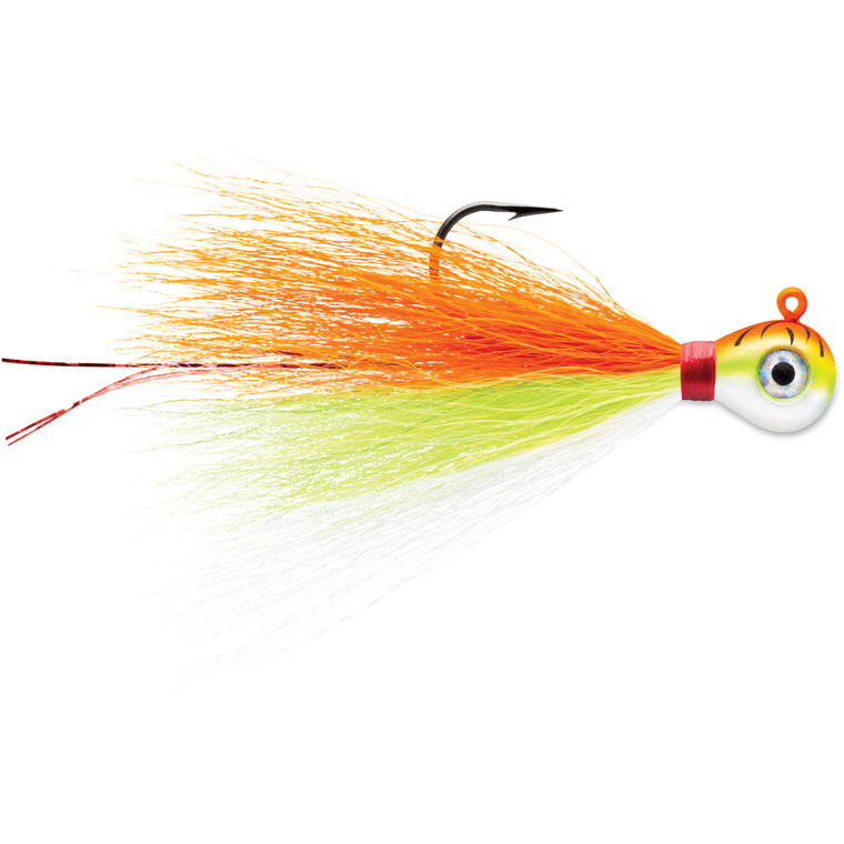 VMC Bucktail Jig - 1/32oz Orange Fire UV 2pk