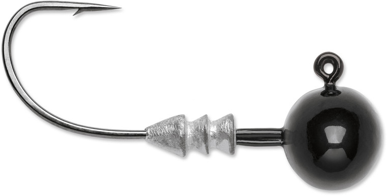 VMC Finesse Football Jighead - 3/16oz Black 4pk